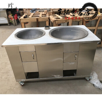 灶台农村烧柴灶户外烧烤炉土灶节能省柴灶 双锅大66小56加紫铜水箱