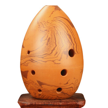 七星埙 八孔梨形黑陶埙 学生初学者埙 入门练习演奏埙 民族乐器埙 8