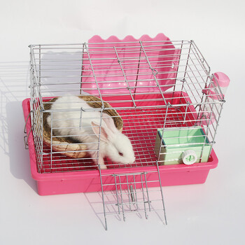 朗缤兔子荷兰猪仓鼠饮水器外置草架食盒厕所小