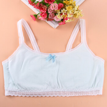 少女内衣小背心发育期女初中生胸罩女童女孩8-12岁学生文胸 956浅蓝色