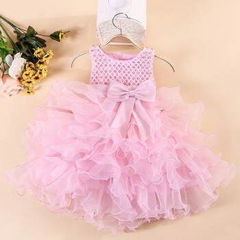 女童连衣裙夏公主蓬蓬裙儿童礼服婚纱儿童表演服装女跳舞裙小bb裙