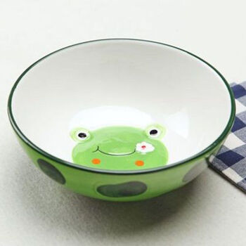 萌物手绘动物卡通碗大碗小碗汤碗面碗甜品米饭碗陶瓷碗沙拉碗2个起