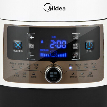 美的（Midea） 电压力锅5L 双胆高压锅 无级旋钮 韩式电脑版压力锅 WSS5062