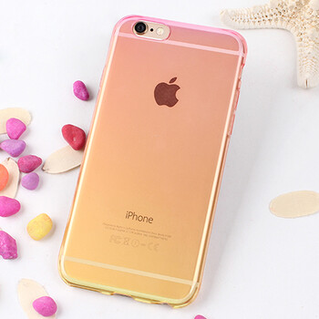 foo苹果iphone6plus多彩隐形手机软套防摔透明壳苹果6s保护套 粉色