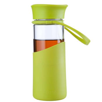 
                                                            MiGo玻璃杯水杯女男泡茶杯带茶滤杯子水壶随手杯便携茶水杯耐热学生运动防漏水瓶 新草绿400ml                
