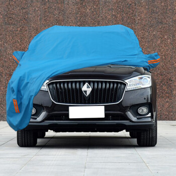 防晒防雨加厚越野suvbx7汽车套遮阳隔热防尘罩外套防雪 天蓝色普通款