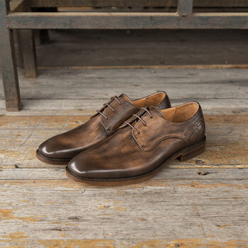 2018新品真皮男鞋复古手工商务休闲董事长皮鞋头层牛皮复古男式皮鞋