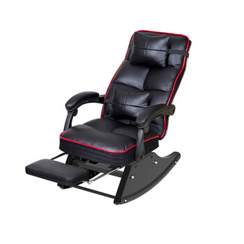 摇椅电动逍遥智能家具办公可躺椅沙发老板椅中老年人休闲椅 黑色配搁