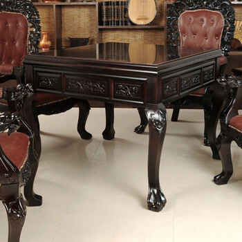 美事达麻将机 全自动餐桌两用电动实木麻将桌棕红色胡桃色家用静音四