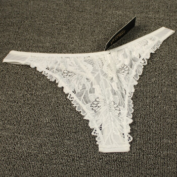 性感蕾丝女人t裤 丁字裤 透明内裤 s-m-l-xl 白色 l