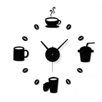 红色心形diy粘贴时钟 个性静音客厅钟表现代墙钟创意婚房艺术挂钟