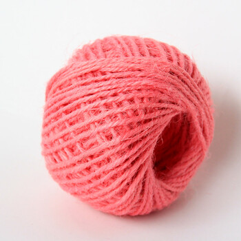 绳子吊饰编织彩绳幼儿园手工diy装饰照片墙材料 粉红色 麻绳50米(04)