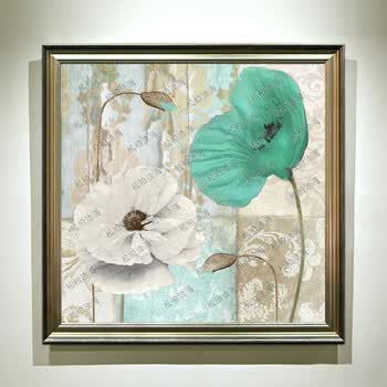 现代简约客厅餐厅装饰画手绘花卉油画墙壁画卧室酒店挂画 zn137-b(n1)