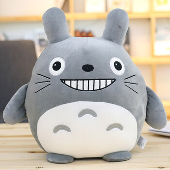 龙猫公仔抱枕毛绒玩具女生布娃娃可爱玩偶 灰色吐舌-软体龙猫 60厘米