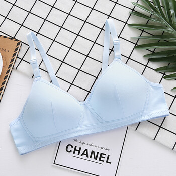 高中大学生内衣女薄款聚拢小胸初中无钢圈胸罩发育期
