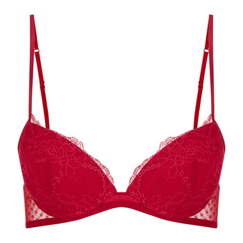 光面下垂黑色日系胸罩罩杯性感无痕学生香港调整型系列文胸 f082红色