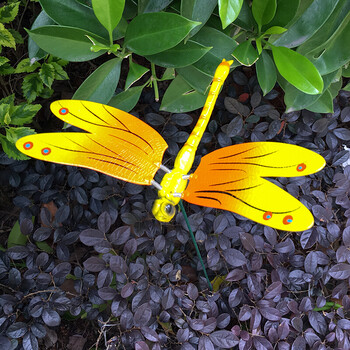 花园摆件塑料工艺品园林景观户外装饰摆件仿真动物蜻蜓模型道具 小号2