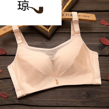 走光无钢圈无痕抹胸式文胸聚拢性感小胸调整型薄款裹胸内衣 肤色 80a