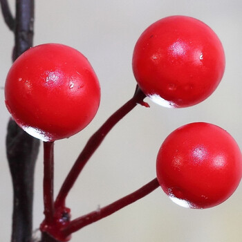 畅印 中式家居装饰花摆件仿真果子野果浆果红果梧桐果 红色