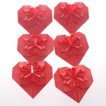 爱惊喜手工折纸叠爱心桃心成品红色心花怒放爱