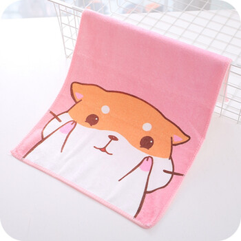 少女心洗脸毛巾学生可爱卡通柔软吸水面巾婚庆 仓鼠 48.5x28cm