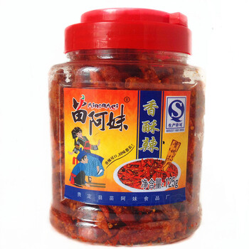 
                                        贵州特产苗阿妹香酥辣香脆辣椒贵州风味小吃零食休闲食品240g                