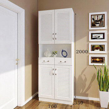 百叶门鞋柜大容量多层超大鞋柜定制简约现代多功能大鞋柜 70厘米长*