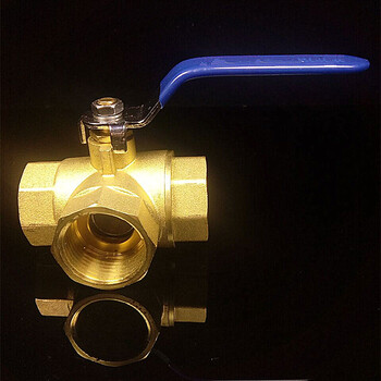 加厚全铜黄铜球阀 三通球阀 l型三通球阀水阀气阀开关4分 6分 1寸