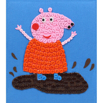 生活日用 缝纫/针织用品 别颖(bieying) diy纽扣画扣子画材料包幼儿园