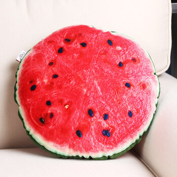 游戏动漫电影人物周边仿真西瓜靠垫木桩坐垫拍摄道具创意生日中秋节