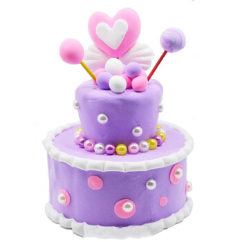 蛋糕儿童手工制作diy材料包工具黏土橡皮泥套装 甜蜜双层蛋糕