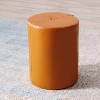 东材小皮凳真皮皮凳换鞋凳梳妆凳凳子圆凳客厅茶几沙发凳支持定制