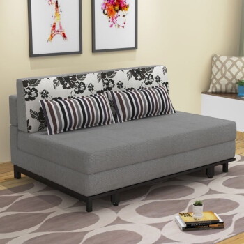 沙发床 现代简约沙发多功能小户型可拆洗双人1米8布艺两用折叠沙发