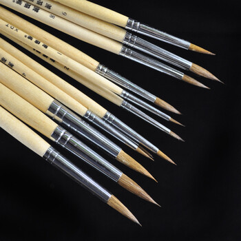 榭得堂狼毫水彩笔单支水粉笔 丙烯油画笔966 圆头diy手绘画笔 1