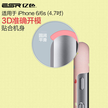亿色(ESR) 插画师系列手机壳/卡通浮雕手机套/保护壳 适用于苹果iPhone 6/6s 4.7英寸-汪先生