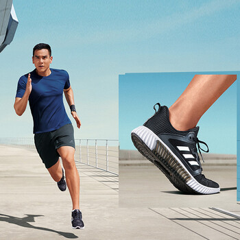 【彭于晏同款】adidas阿迪达斯男鞋18夏季运动鞋climacool清风缓震