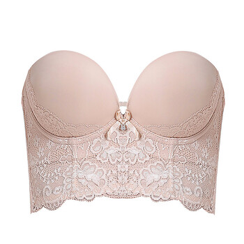 新娘无肩带抹胸礼服文胸半杯防滑上托无痕小胸贴婚纱隐形聚拢内衣