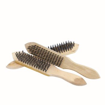 实木柄钢丝鱼鳞刷鱼鳞刀鱼鳞刨杀鱼器去鱼鳞刮去鱼鳞工具鱼刷子