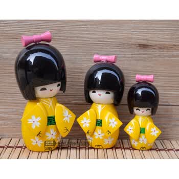 日本套娃和服娃娃木娃木偶日本人偶摆件日本料理店装饰品工艺礼品
