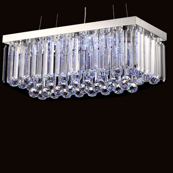 形泰   现代简约 长方形LED水晶吊灯 客厅餐厅灯具 不含灯泡