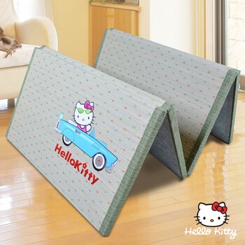 
                                        萩原日式榻榻米地垫 夏凉地席凉席hello Kitty卡通猫折叠床垫铺垫 国内草授权商 喇叭图案                