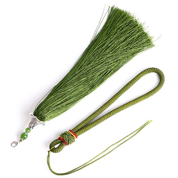 穗子流苏手把件绳流苏穗子须子配套挂绳车内挂饰 大号【军绿色】一套