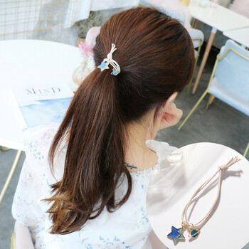 韩国文艺小清新星星月亮星空发圈橡皮筋少女头绳学生扎马尾 113#双层