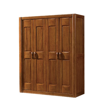 胡桃木家具 实木衣柜卧室大衣橱纯黄金丝胡桃木衣柜 胡桃色 1700*630*