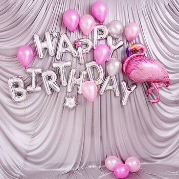 生日布置套餐生日派对装饰品生日快乐字母气球创意背景墙 美式字母