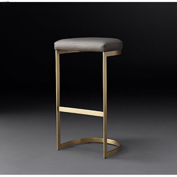 北欧餐椅休闲吧台椅高脚凳金属吧台椅子 简约现代餐厅酒吧凳子定制 高