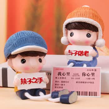 情侣一对摆件过年新年春节情人节礼物送女友男友女朋友老婆老公浪漫