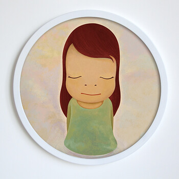 quail 阡陌 奈良美智圆形装饰画现代客厅卧室挂画梦游娃娃卡通儿童房