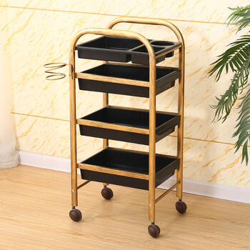 美发工具车 美发推车 发廊工具车 美容推车手推车5层理发 土豪四层