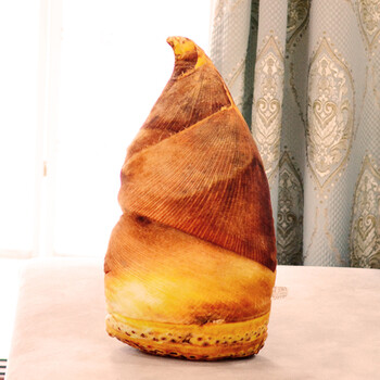 创意可拆洗双面仿真食物零食抱枕 竹笋【55cm】 双面印花,可拆洗